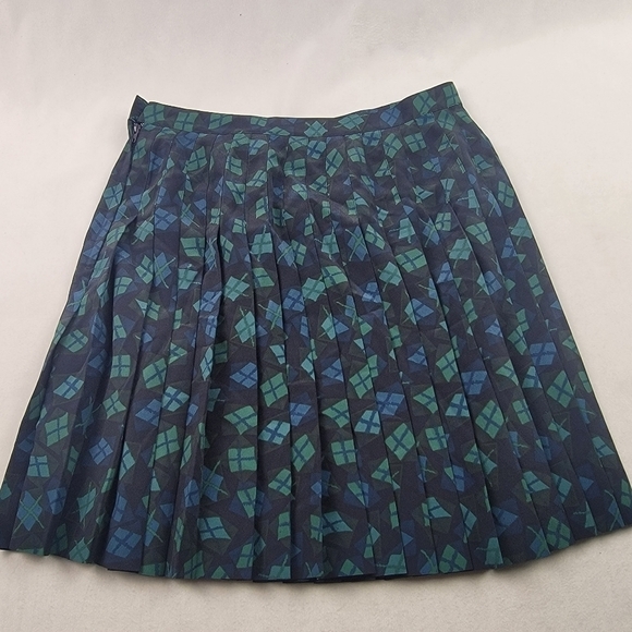 Vintage Compagnie Internationale Express pleated printed skirt - Picture 3 of 4